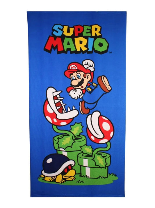 Nintendo - Serviette imprimé Mario - Bleu marine