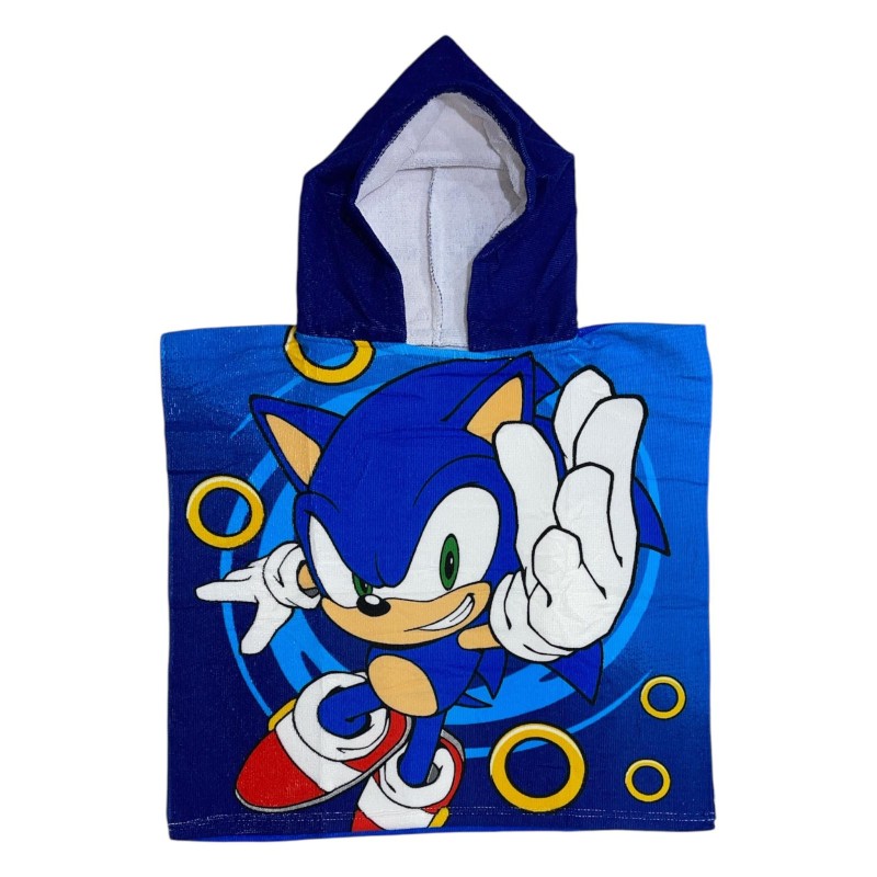 Poncho de bain Sonic à capuche
